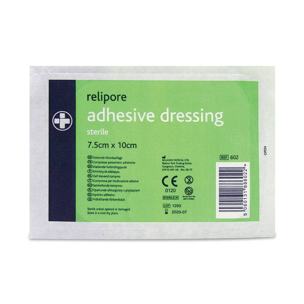 Relipore Adhesive Dressing Pads 10cm x 7.5cm Box of 50 - UKMEDI - UK MEDICAL SUPPLIES