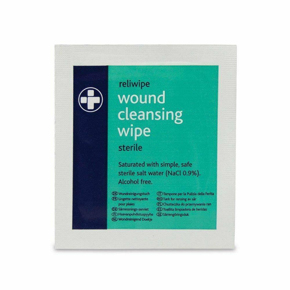 Reliwipe Moist Saline Cleansing Wipes Pack of 5