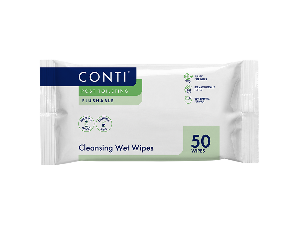ContiPost Toileting Wet Wipes Fragrance Free 50 Wipes