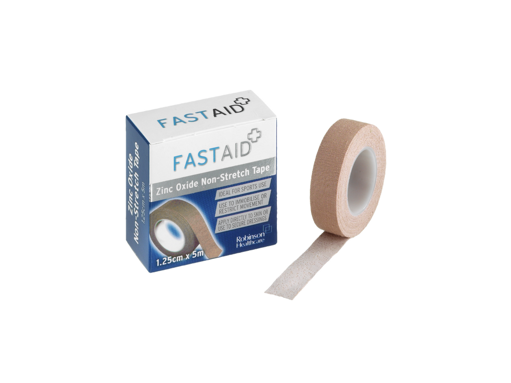 Fast Aid Zinc Oxide Non Stretch Tape 1.25cm x 5m