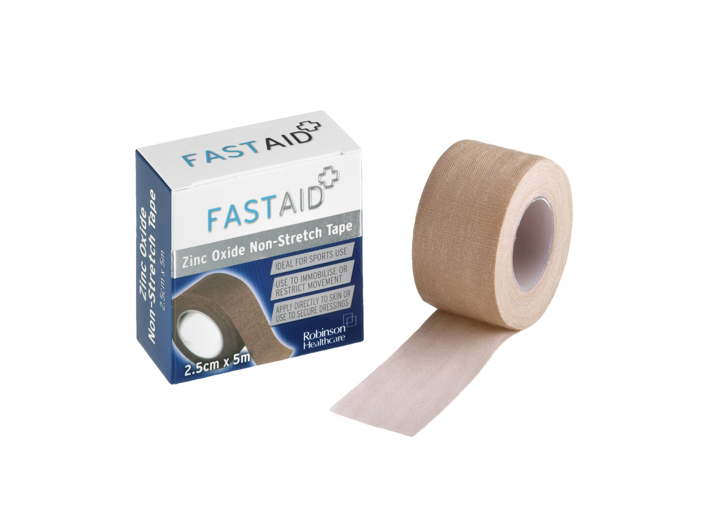 Fast Aid Zinc Oxide Non Stretch Tape 2.5cm x 5m