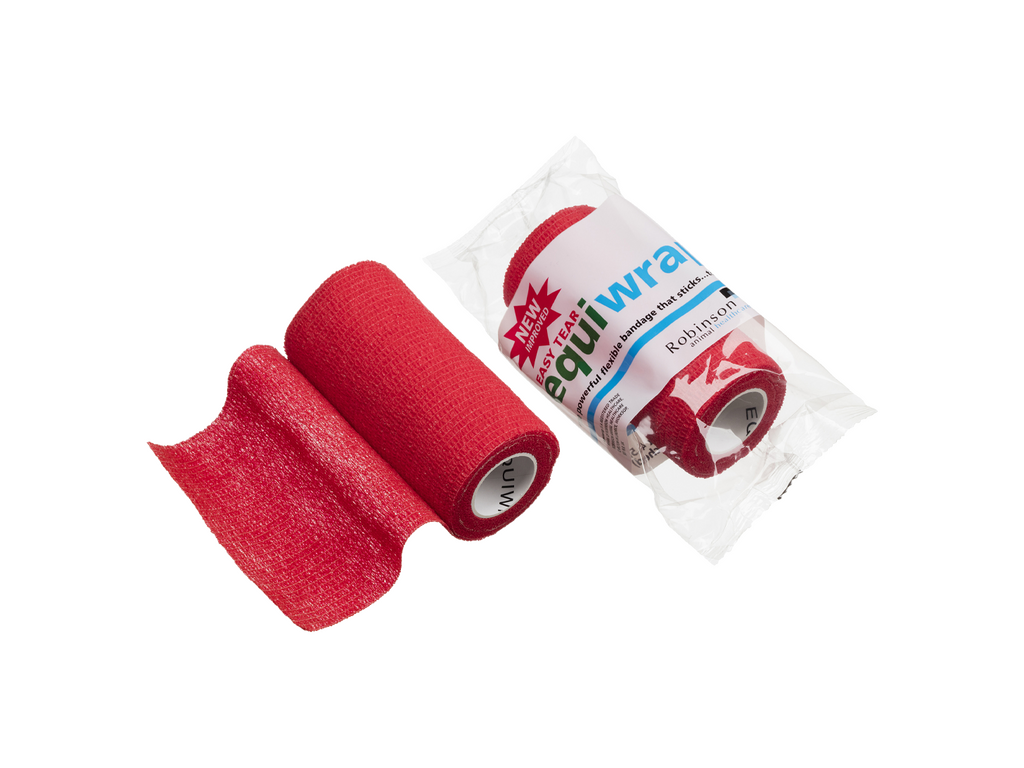10cm x 4.5m Equiwrap Cohesive Bandage Red