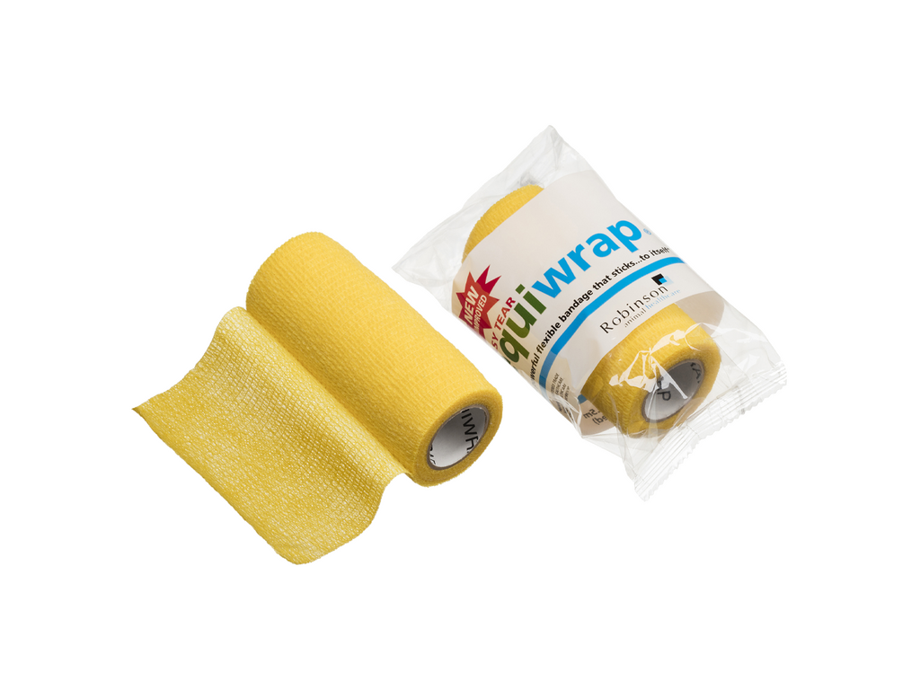 10cm x 4.5m Equiwrap Cohesive Bandage Yellow