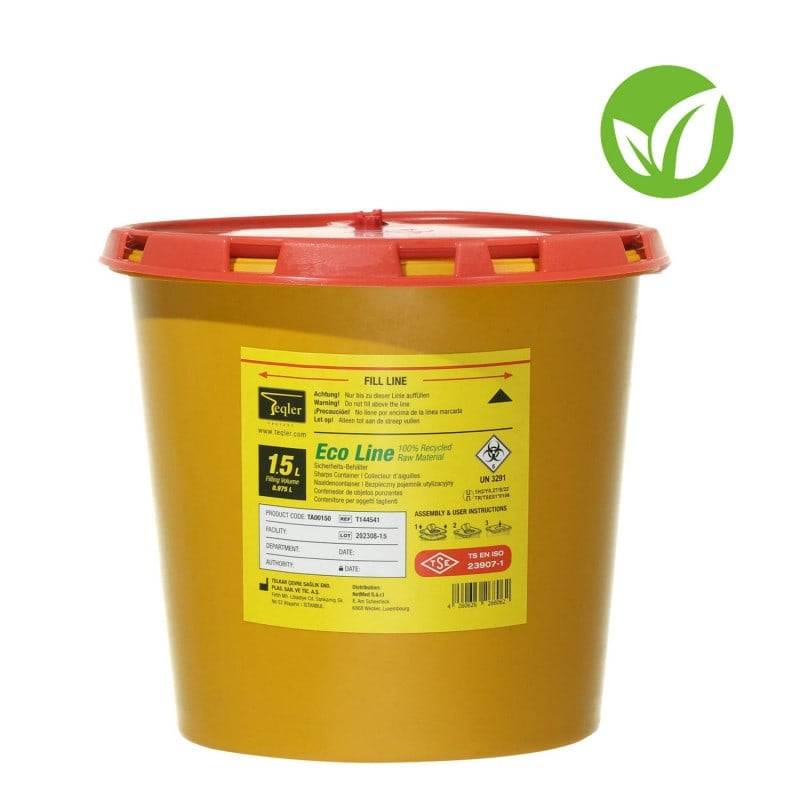 1.5 Litre Eco Line Sharps Bin - UKMEDI