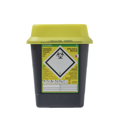 5 Litre Yellow Sharps Bin Yellow Sharpsafe