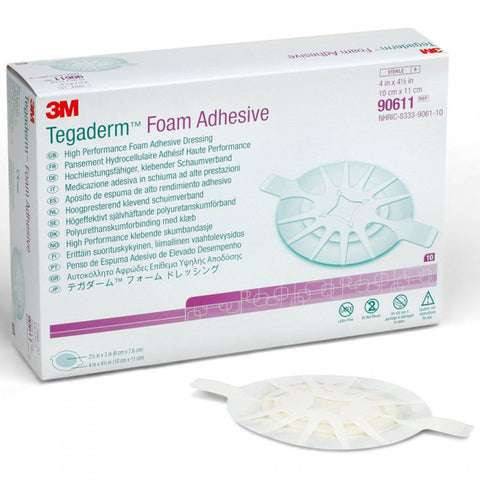 10cm x 10cm Tegaderm 3M Foam Adhesive Dressing Oval