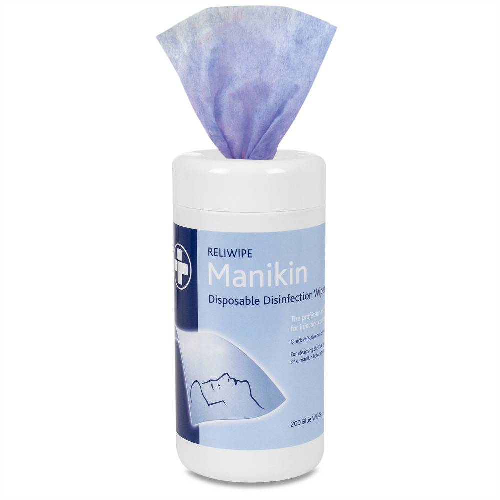 Reliwipe Manikin Disposable Disinfectant Wipes Drum of 200 - UKMEDI - UK MEDICAL SUPPLIES