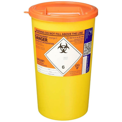 5 Litre Sharpsguard Orange Sharps Bin