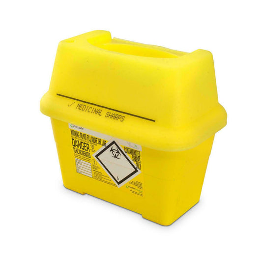 Frontier 2 litre Sharpsafe Yellow sharps bin - UKMEDI