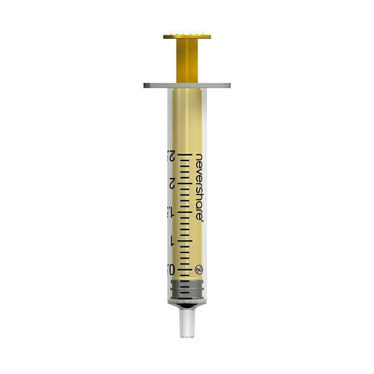 2.5ml Nevershare Yellow Luer Slip Syringes