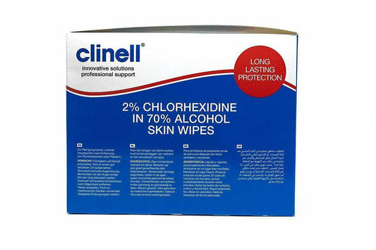 Clinell 2% Chlorhexidine in 70% Alcohol Skin Wipes x 200