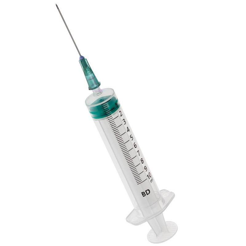 10ml + 21g 1.5" BD Emerald Luer Slip Syringe and Needle 307737 UKMEDI.CO.UK