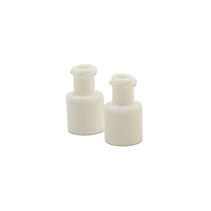 White Sterile Syringe Caps Combi Stopper Luer Fitting