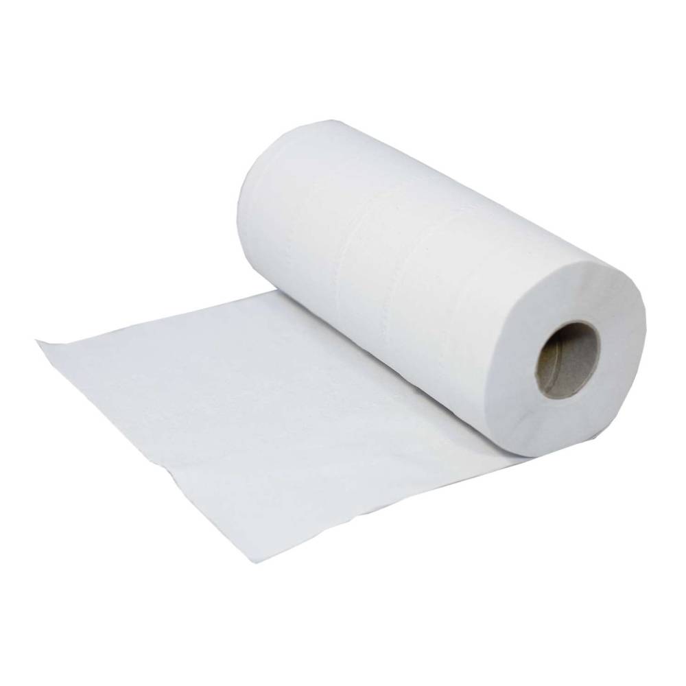 25cm x 40m White 2 Ply Hygiene Rolls Twin Pack