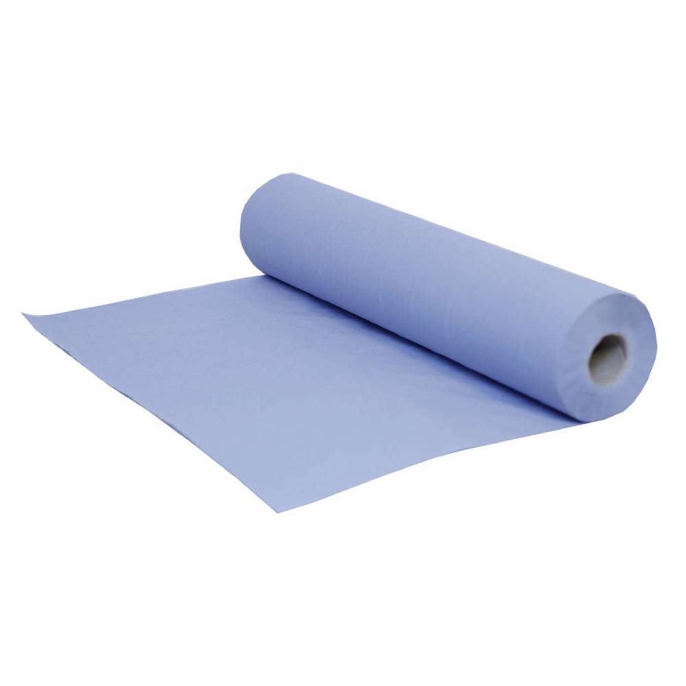 50cm x 40m PRO Couch Roll 2 Ply Blue Recycled 100 Sheets