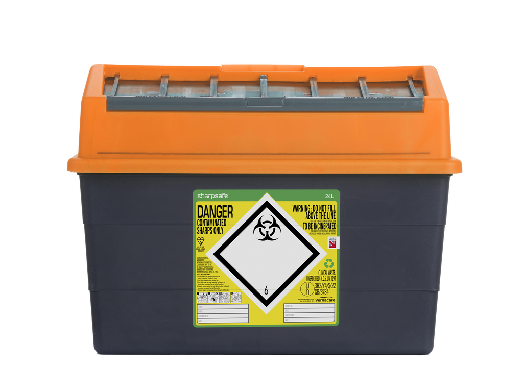 24 Litre Sharpsafe Orange Sharps Bin
