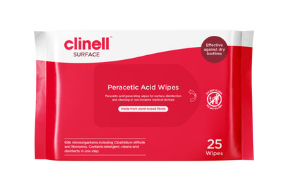 Clinell Peracetic Acid Wipes Pack of 25